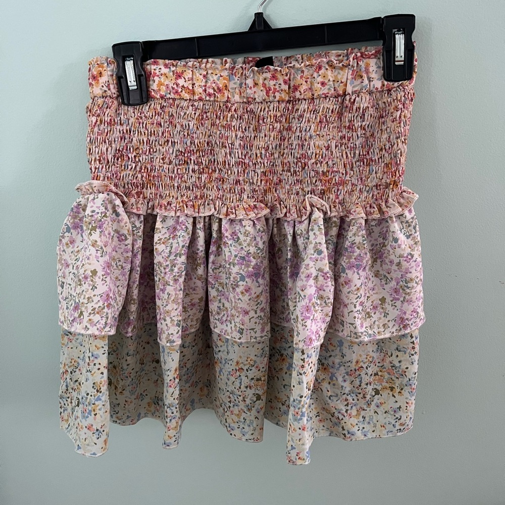 Shein Ruffled Floral Mini-Skirt